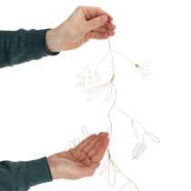 tételeket Fém virágdekorációs girland, drót virágkoszorúhoz, nyári dekoráció, fali dekoráció, arany, 110cm