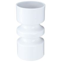 tételeket Fém virágváza krémfehér zománcban Ø9cm H17,5cm