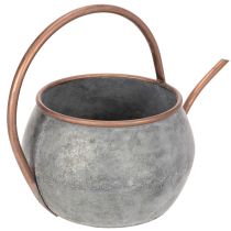 tételeket Fém díszes öntözőkanna, vintage vidéki stílus, kerti dekoráció, ültetéshez, ezüst réz, H41cm Ø26cm M30cm