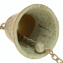 tételeket Fém szélcsengő szívvel és harangos kerti dekorációval antik 72cm