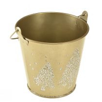 tételeket Fém vödör karácsonyfaültető arany Ø12cm H11,5cm