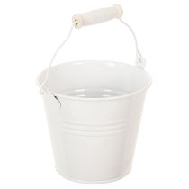 tételeket Fémvödrök, fehér, Ø12cm, M10cm, 8 darab
