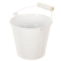 tételeket Fémvödrök, fehér, Ø12cm, M10cm, 8 darab