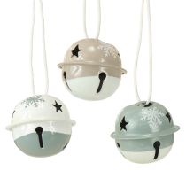 tételeket Fém csengők Karácsonyi csengők Menta bézs Ø3cm 16db
