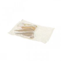 tételeket Függesztett dekorációs ablak fém szívek, dekoratív szívek függesztéshez bézs/sárga/narancs H15cm 6 db