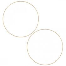 Fém gyűrű dekor gyűrű Scandi gyűrű deco hurok arany Ø25cm 4db