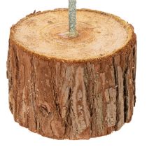 tételeket Dekoratív kerek gyűrű fa talpon, fém, szárított virágokhoz, 52cm