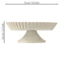 tételeket Fémtányér szürke dísztányér talppal Ø14cm 2 db