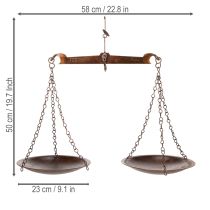 tételeket Dekoratív mérleg nosztalgikus dizájnnal a konyhába és a nappaliba, vintage hangulattal, 58 cm