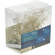 tételeket Cluster fénylánc LED-es beltéri leejtő időzítő, meleg fehér 1,2 m