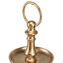 tételeket Mini etagere fém dekoráció arany matt 2 szintes asztaldísz H22cm