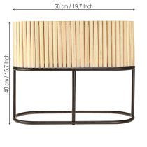 tételeket Mini magaságyás, jardiniere, ovális, fa virágtartó, 50×20cm, MA40cm
