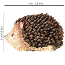 tételeket Mini süni dekorációs figurák őszi kézzel festett 4×2,5×2cm 6 darab
