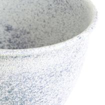 tételeket Mini Serleg Váza, Fém, Fehér, Kék, Vintage Dekoráció, 11,5 cm, 2 Darabos Készlet