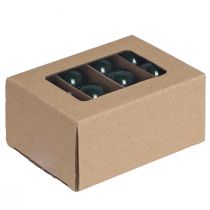 tételeket Mini karácsonyi labdák üvegzöld zománc Ø3cm 22 db