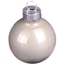 tételeket Mini karácsonyi labdák üvegzöld gyöngyház szürke Ø3cm 22 db