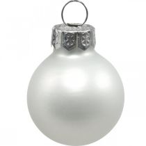 tételeket Mini karácsonyi golyók üveg fehér fényes/matt Ø2,5cm 24db