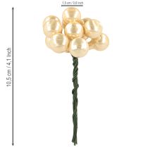 tételeket Mini karácsonyi golyók dróton arany, krém Ø1.5cm 140 db