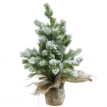 Mini karácsonyfa havas zsákban Ø25cm H42cm