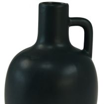 tételeket Mini kerámia váza matt fekete fogantyúval Ø9cm H14,5cm