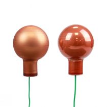 tételeket Mini karácsonyi labdák drótüvegen piros narancs Ø2cm 140 db