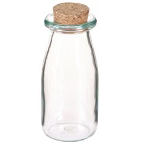 tételeket Mini vázák üveg vázák dugóval Ma 13.5cm Ø5.5cm 6db