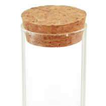 tételeket Mini vázák üvegkémcső parafa fedele Ø4cm H12cm 6db
