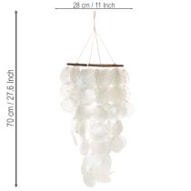 tételeket Capiz szélcsengő, kerek, 70 cm hosszú, erkélyre vagy kertbe