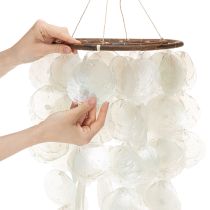 tételeket Capiz szélcsengő, kerek, 70 cm hosszú, erkélyre vagy kertbe