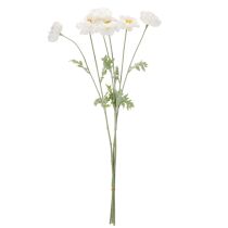 tételeket Műpipacs, fehér, hosszú szárú, 78 cm, 3 darab