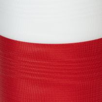 tételeket Moiré koszorú szalag, gyászszalag fehér-piros, díszszalag 150mm, emlékszalag gyászfleur, acetát taft 25m