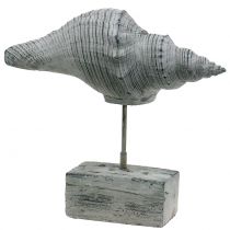 Kerti figura kagyló állványon H30cm