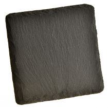 tételeket Természetes pala lemez négyzet alakú alátétek fekete 10×10cm 6db