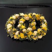 tételeket Virágos habos autókötészeti dupla gyűrű 55×39cm H6cm 1 db