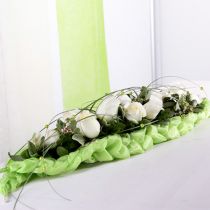 Virágos habtégla asztaldísz zöld 22cm x 7cm x 5cm 10db
