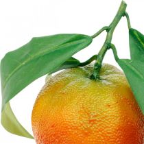 Díszgyümölcsök, leveles narancsok, műgyümölcsök H9cm Ø6,5cm 4db