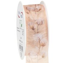 tételeket Organza szalag pamutvirágok díszítő szalag rózsaszín 40mm 15m