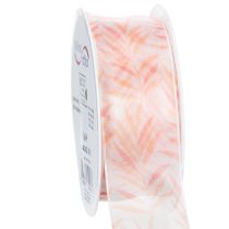 tételeket Organza szalag, sifon szalag, dzsungel narancssárga, 40 mm, 15 m