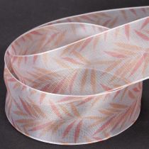 tételeket Organza szalag, sifon szalag, dzsungel narancssárga, 40 mm, 15 m