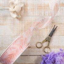 tételeket Organza szalag, sifon szalag, dzsungel narancssárga, 40 mm, 15 m