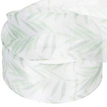 tételeket Organza szalag, sifon szalag, zöld növényi szalag, 40mm x 15m