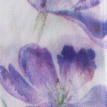 tételeket Organza szalag, sifon szalag, papagáj tulipánok, lila, 40mm, 18m