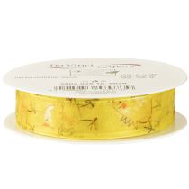 tételeket Organza szalag csicseriborsós ajándék szalaggal sárga 25mm 20m
