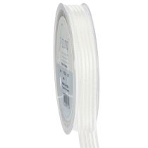 tételeket Csíkos organza szalag, ajándék szalag, fehér, 15mm, 20m