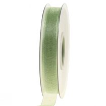 tételeket Organza szalag zöld ajándék szalag szegély lime zöld 15mm 50m