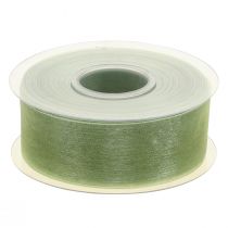 tételeket Organza szalag zöld ajándék szalag szegély lime zöld 40mm 50m