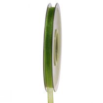 tételeket Organza szalag zöld ajándék szalag szőtt széle olíva zöld 6mm 50m