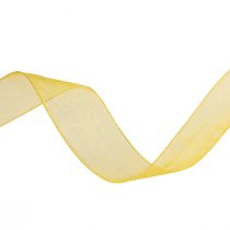 tételeket Organza szalag ajándék szalag sárga szalag szegély 15mm 50m