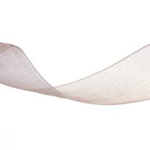 tételeket Organza szalag ajándék szalag bézs szalag szőtt él taupe 40mm 50m