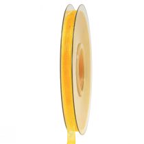 tételeket Organza szalag ajándék szalag sárga szalag szegély 6mm 50m